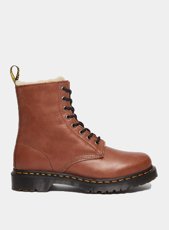 Ботинки Dr. Martens 1460 Serena Saddle Faux Fur Tan Farrier