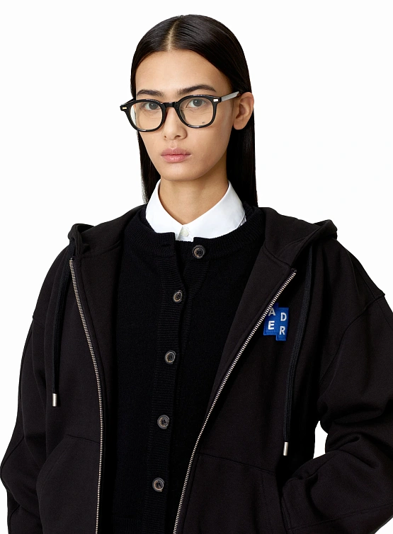 Зип-худи ADERERROR Sig; BL Tag 02 Black