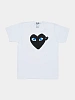 Футболка Comme des Garçons PLAY Black Heart Blue Eyes White