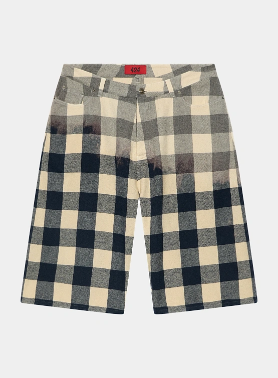 Шорты 424 Big Daddy Short Bleached And Dying Tea Check