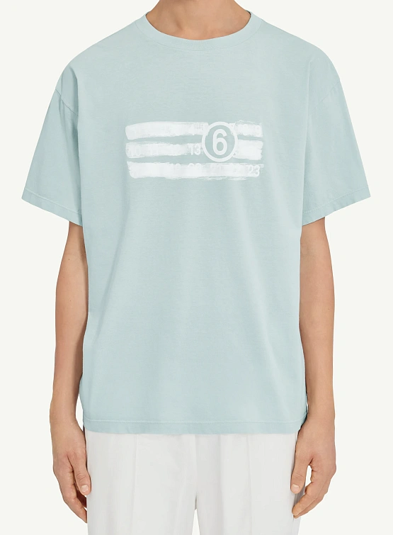 Футболка MM6 Maison Margiela Numeric Blue