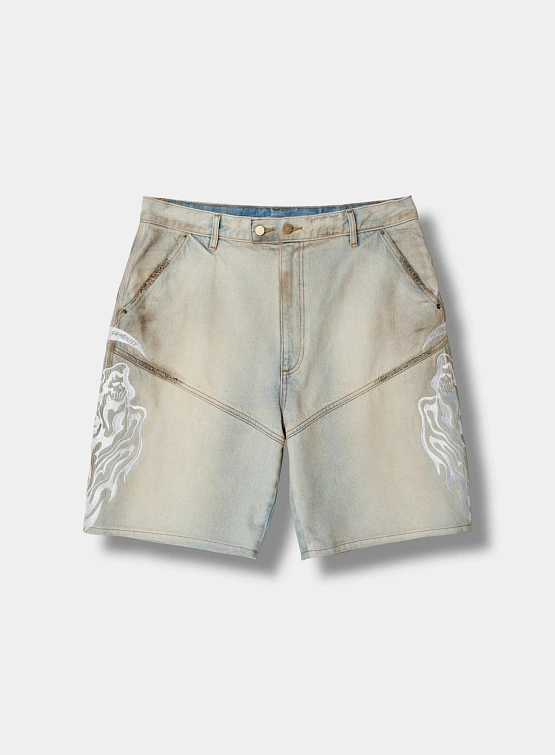 Шорты WARREN LOTAS Baggy Moto Jean Shorts Dirty Blue