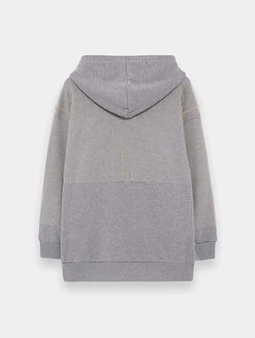 Зип-худи UNDERCOVER Fleece Nylon Tulle Layered Top Grey