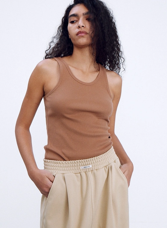 Женский топ Recto RC Logo Jacquard Patch Tank Camel