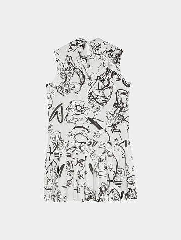 Женское платье Charles Jeffrey Loverboy Star Collar White