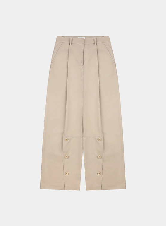 Женские брюки System Button Pin Tuck Light Beige