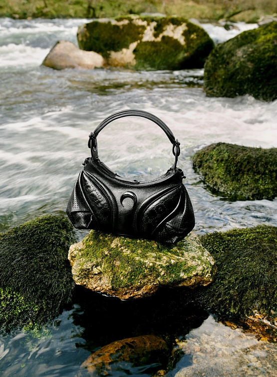 Сумка Marine Serre Moonogram Embossed Futura Mini Black