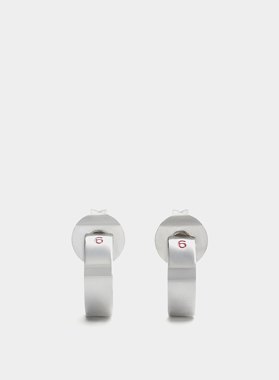 Серьги MM6 Maison Margiela 6 Logo Earrings