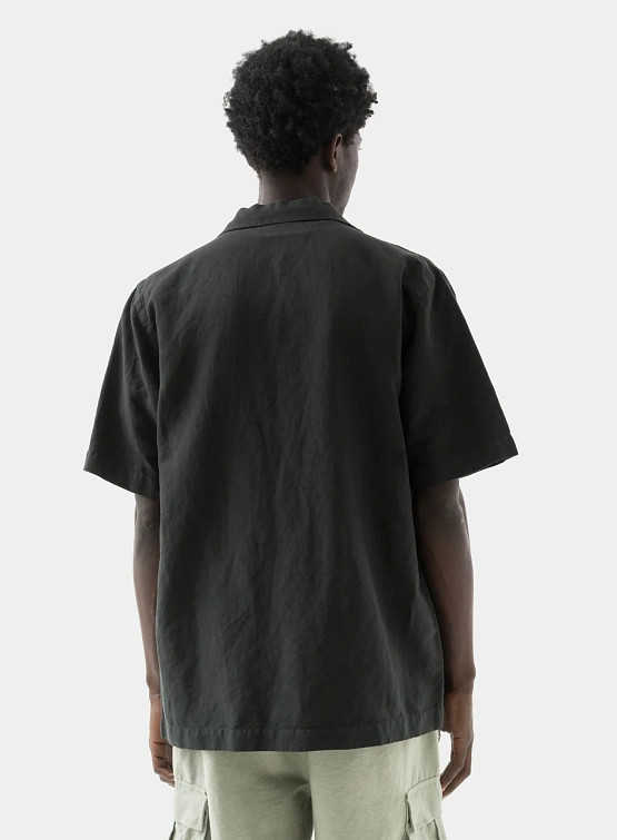 Рубашка MAHARISHI 5211 Hemp Camp Collar Shirt Black