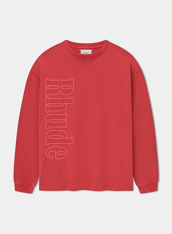 Лонгслив RHUDE Logo Ls Vtg Red