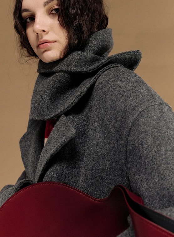 Пальто Recto Handmade Kuse Oversized Melange Grey