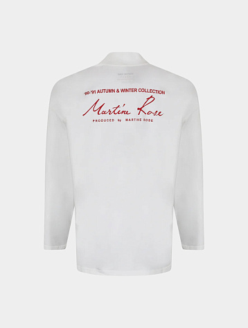 Лонгслив Martine Rose Funnel Neck T-Shirt White