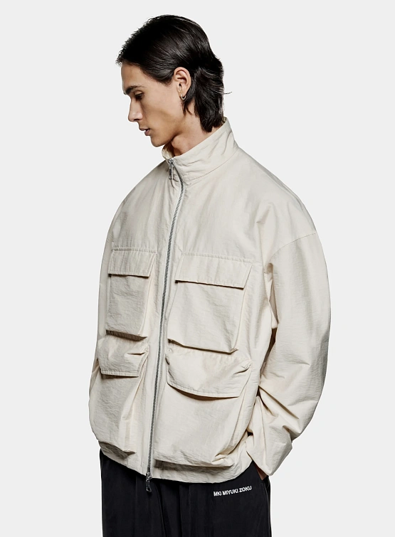 Ветровка MKI MIYUKI ZOKU Washed Cotton Nylon Track Bone
