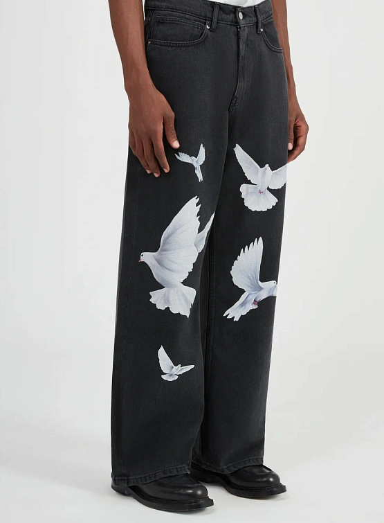 Джинсы 3.PARADIS Freedom Doves Baggy Fit Washed Black