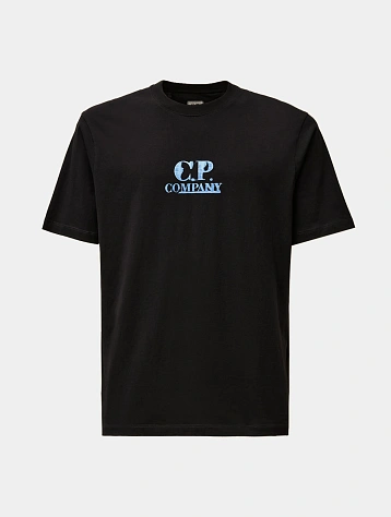 Футболка C.P. Company 30/1 Jersey Graphic Logo Total Eclipse