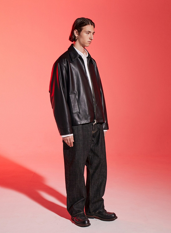 Джинсы Uniform Bridge Selvedge Creop Denim Black Washed