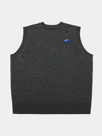 Жилет ADERERROR Sig BL Tag Knit Vest 01 Charcoal