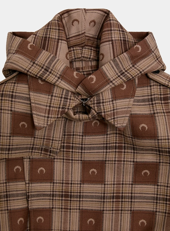 Тренч Marine Serre Moon Checks Jacquard Light Brown