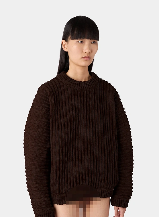 Свитер Sunnei Round Neck Sweater Brown