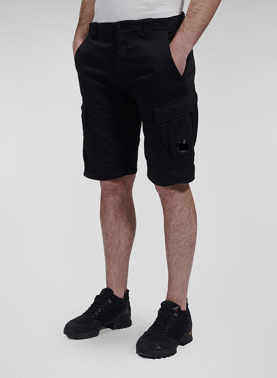Шорты C.P. Company Stretch Sateen Cargo Shorts Black