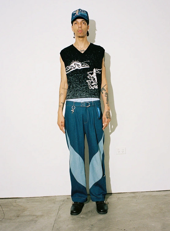 Брюки Jungles Jungles Denim Slant Indigo Washed Denim