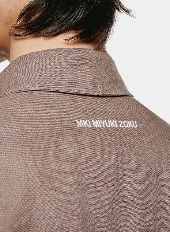 Рубашка MKI MIYUKI ZOKU Linen Box Dress Mushroom