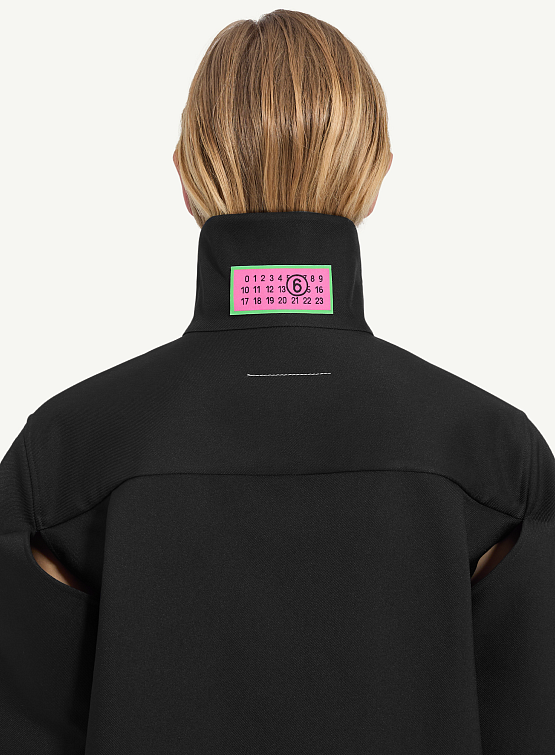 Женский Овершот MM6 Maison Margiela Twill Shirt Black