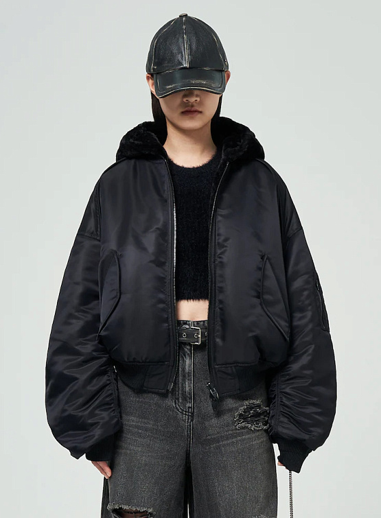 Женский бомбер JUUN.J Reversible MA-1 Hoodie Jumper Black