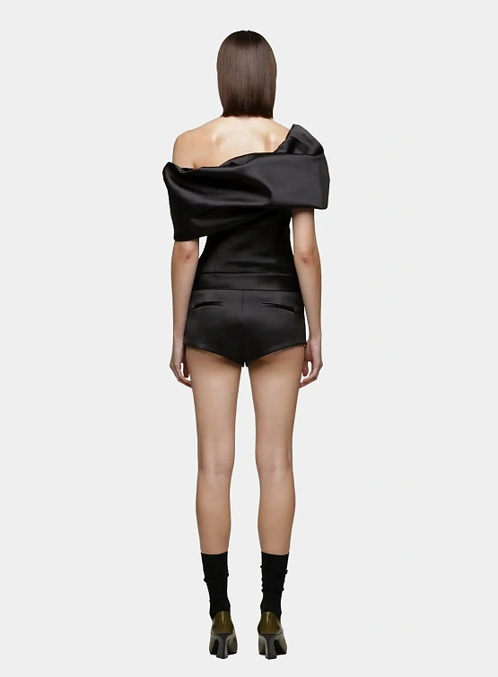 Женский топ entire studios Barge Black Sateen