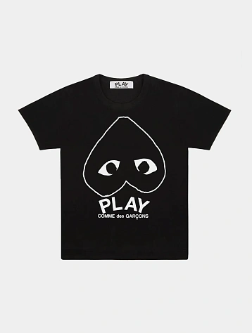 Футболка Comme des Garçons PLAY Inverted Heart Logo Black