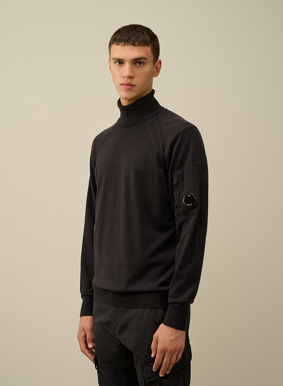 Бадлон C.P. Company Extra Fine Merino Wool Knit Black Sand