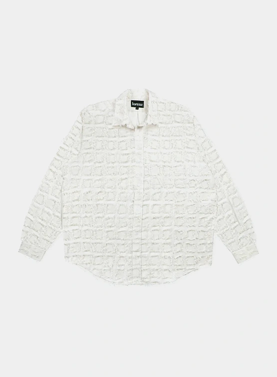 Рубашка lorenz Checked Fringe Shirt Off White