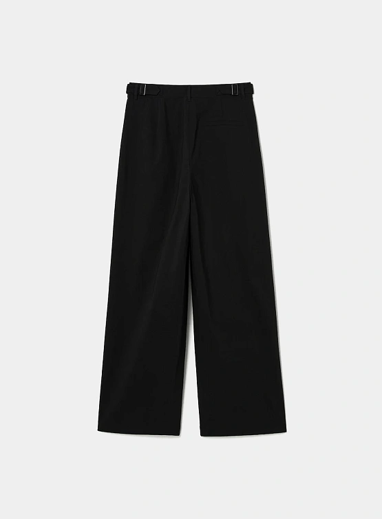 Брюки JUUN.J Buckle Detail Cotton Pants Black