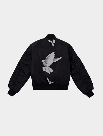Бомбер 3.PARADIS Freedom Doves MA-1 Jacket Black
