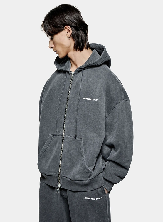Зип-худи MKI MIYUKI ZOKU Uniform Zip Hoody Pigment Black