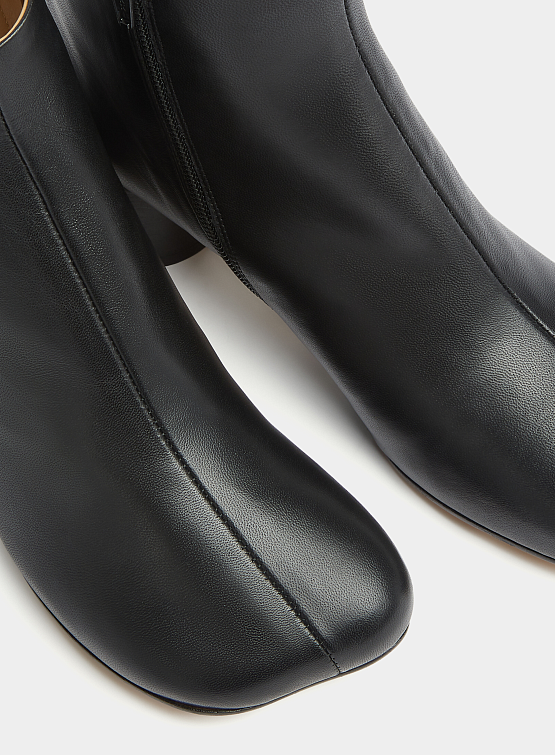 Женские ботинки MM6 Maison Margiela Leather Ankle Boots Black