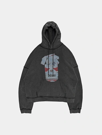 Худи ARNODEFRANCE 'Antisocial Flavor Red' Washed Black