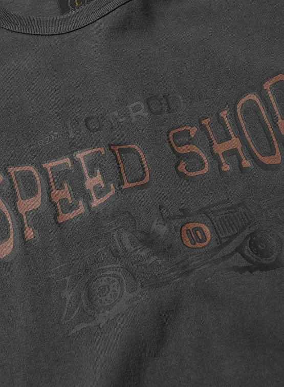 Футболка FrizmWORKS Speed Shop Pigment Dyeing Charcoal