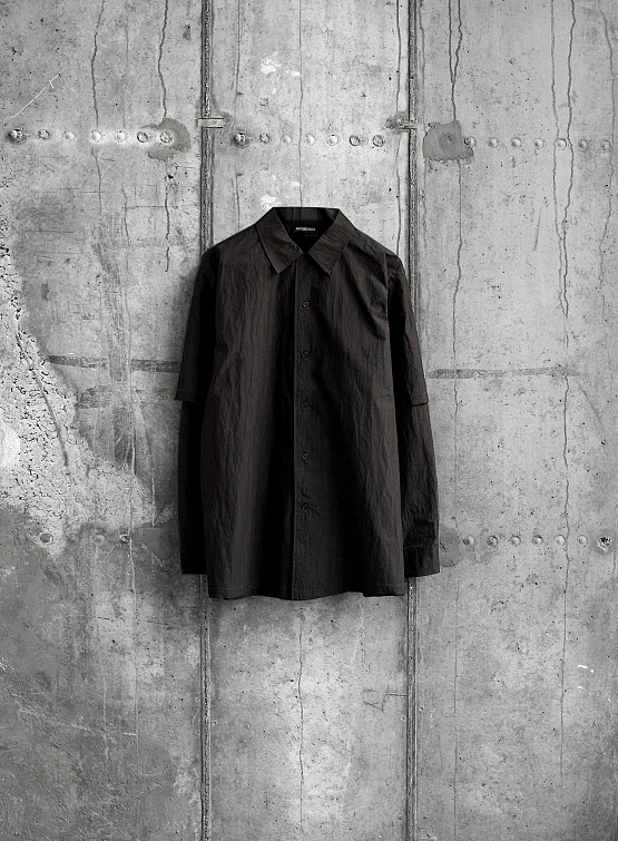 Рубашка Han Kjøbenhavn Two-Layered L/S Dark Grey