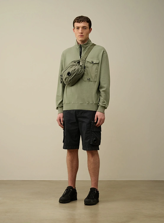 Халф-зип C.P. Company Cotton Fleece Mixed Agave Green