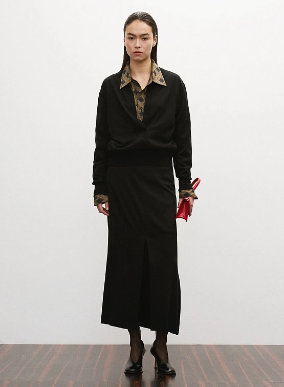 Женская юбка Recto Front Slit Long Black