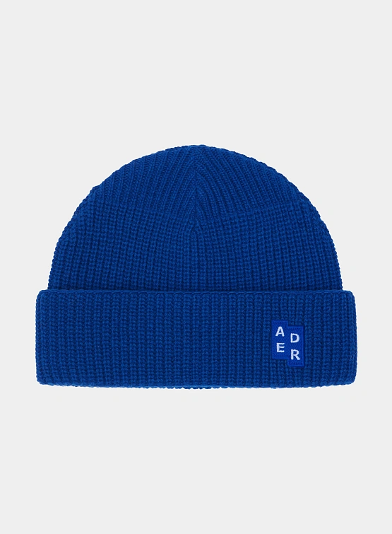 Шапка ADERERROR Sig BL Tag Beanie 01 Blue