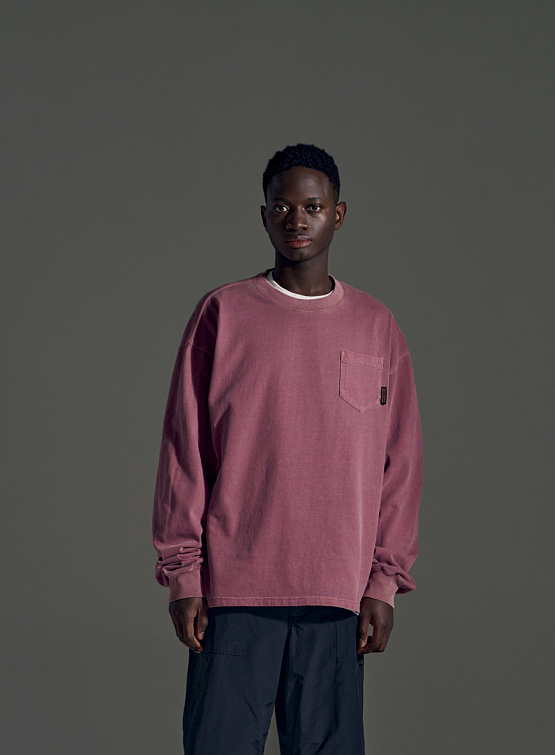 Лонгслив Uniform Bridge Dyeing Pocket L/s Tee Pigment Red