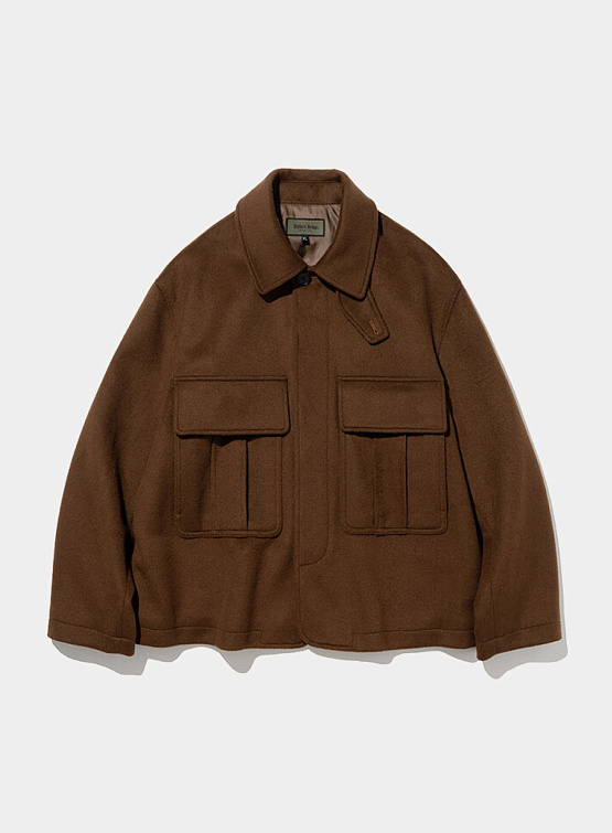 Полупальто Uniform Bridge Pocket Wool Short Coat Rust