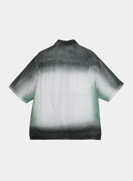 Рубашка Jungles Jungles Spray Dye Button Up White Grey