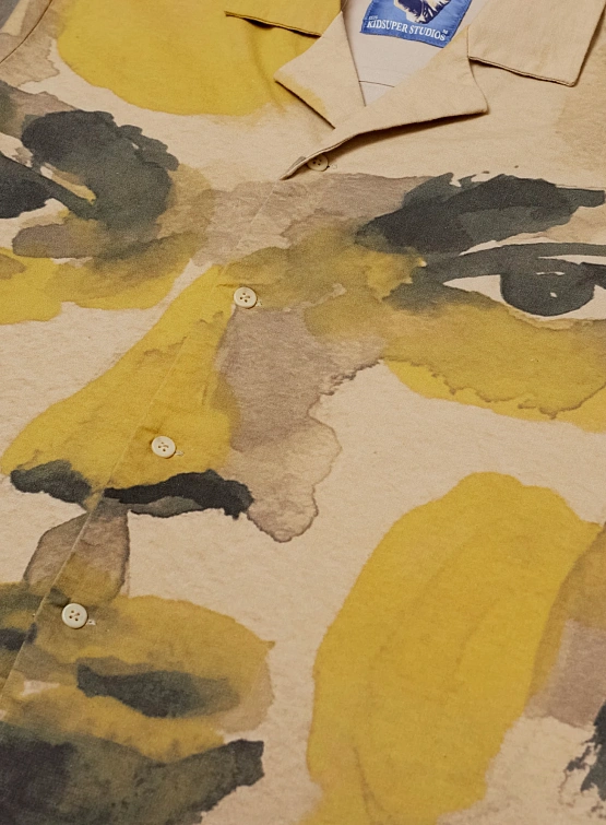 Рубашка KidSuper Watercolor Face Camp Shirt Multi