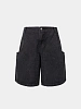 Шорты AMOMENTO Cut-Out Pocket Denim Black