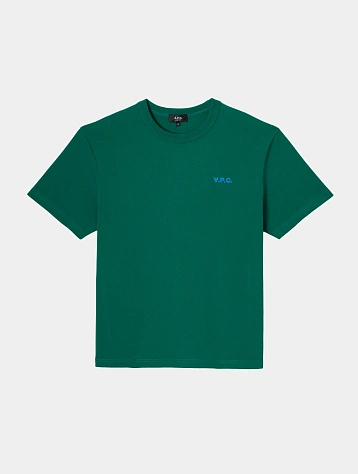 Футболка A.P.C. Boxy Petit VPC T-Shirt Vert Bleu