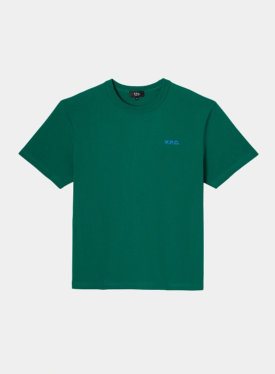 Футболка A.P.C. Boxy Petit VPC T-Shirt Vert Bleu