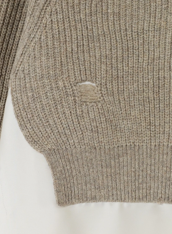 Женский свитер UNDERCOVER V-neck Ribbed Gray Beige